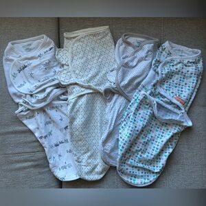 Mixed Baby Sleep Sacks in White and Mint